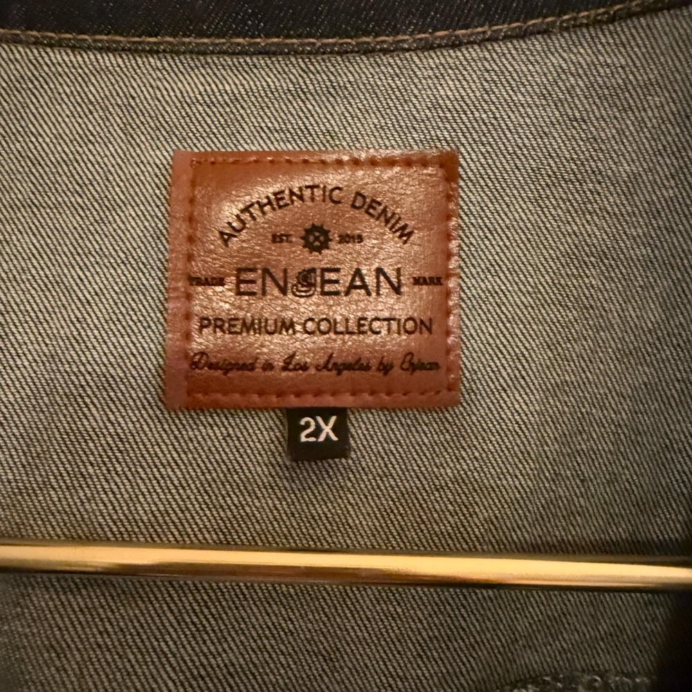 Blue Denim Jean Jacket Distressed - Picture 2 of 5